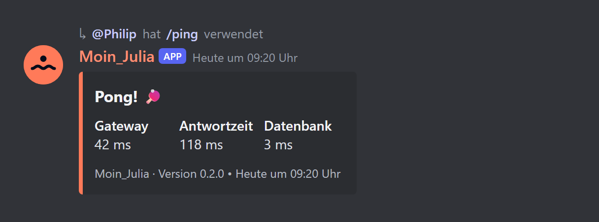 /ping Vorschau